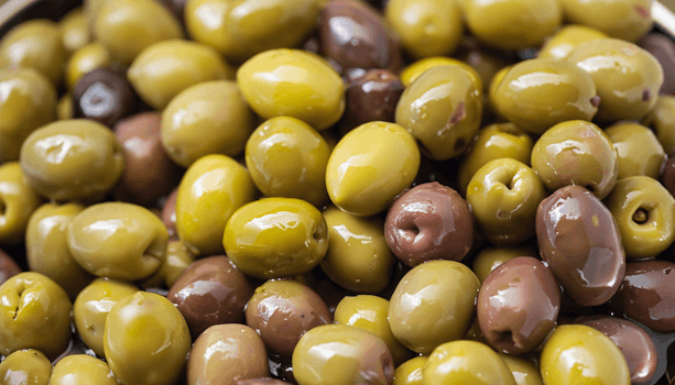 Background of olives close up