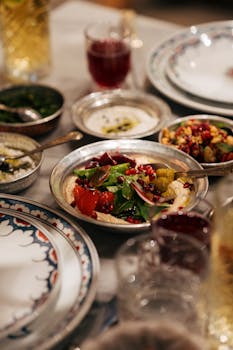 Delicious, Traditional Meal on Table